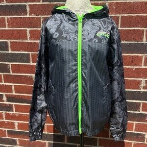 Nickelodeon TMNT Black Raincoat with Neon Green Accents   HG
